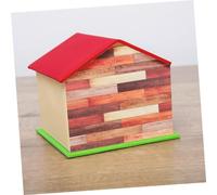 Yardwe 10 pièces Mini House Floor Paper Stickers Adhesive Wood Grain Flooring for Dollhouse Decoration Kitchen Bathroom Living Room