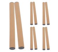 Yardwe 10 Pièces Tube D'expédition en Carton Kraft Rond 50x5cm avec Bouchons Noirs, Fermeture Sécurisée, pour Protection et Rangement de Documents et Rouleaux