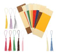 Yardwe 10 Sets de Marque-pages en Papier de Style Chinois avec Pampilles, Design Diy, Papier Doux pour Marquage de Pages, pour Créations Artisanales