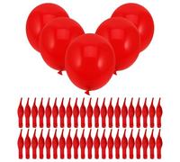 Yardwe 100 Ballons en Latex Rouges pour Anniversaire et Mariage, Résistants à L’éclatement, Décorations Festives pour Fête et Célébration