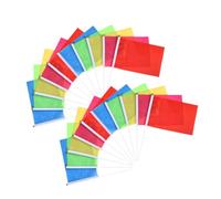 Yardwe 100pièces Drapeaux Vierges à Main Sur Bâtonnet Petits Drapeaux Unis Pour Défilés Inaugurations Événements Scolaires Clubs Sportifs Fêtes Et Célébrations