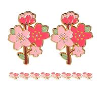 Yardwe 10pcs Épingles à Pétale de Cerisier en Alliage de Zinc, Broches Légères et Élégantes pour Vêtements et Accessoires, Rendez-vous Romantiques Printemps