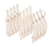Yardwe 12 Pièces Bois pour Garçon Fille Kit DIY à Peindre de Pirate Sécurisées avec Bords Arrondis Jouets Halloween pour Fêtes et Activités Scolaires
