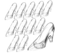 Yardwe 12 Pièces Décoration De Chaussures En Cristal Mini Décoration De Chaussures à Talons Hauts Décor De Talons Hauts Faire La Fête Faveur De Pantoufle Claire Matériau Transparent