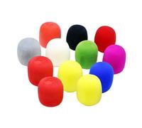 Yardwe 12 pièces Housses Mousse Micro Casque Remplacement Bonnette Microphone Pare-brise Anti-bruit Couvre-micro pour Ktv Conférence Scène Matériaux Respirants Couleur Couleur Aléatoire