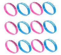 Yardwe 12 Pièces Lot de Bracelets Silicone Colorés I Love Music Bracelets Élastiques pour Hommes et Femmes Décorations pour Fêtes de Musique Festivals et Concerts