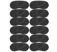 Yardwe 12 Pièces Masque de Sommeil Bloquant la Lumière en Satin Noir, | Polyester à Deux Couches, Toucher Doux Satiné, Surface Lisse, Réduit les Frottements, pour Avions et Chambres