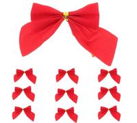 Yardwe 12 Pièces Nœud de Noël pour Sapin, Lot de Set, Velours Rouge | Décorations à Suspendre pour Fêtes, Style Délicat et Doux, Usage Sapin ou Autres Lieux Style Aléatoire