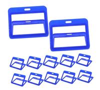Yardwe 12 Pièces Porte Badge Horizontal Plastique Transparent avec Double Fenêtre Étui Professionnel pour Cartes Identité Design pour Bureau et École