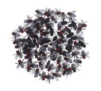 Yardwe 120 pièces Mouches Plastique Réalistes Jouets Farce pour Halloween et Poisson Avril Insectes Miniatures et Réutilisables pour Blagues et Décorations Festives