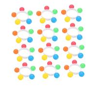 Yardwe 12pièces Bracelet Hochet Pour Garçon Fille Avec Grelots Lot De Bracelets à Poignet Vibrant Pour Activités Éducatives