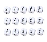 Yardwe 15 Pièces Dés Éducatifs Fraction Mathématiques pour Garçon Fille Outils Enseignement Arithmétique Coins Arrondis pour Activités Scolaires et Interactions Parent Garçon Fille