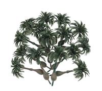 Yardwe 15 Pièces Miniature Palm Tree Models for Diorama DIY Realistic Fake Coconut Trees Plastic Plant Set for Moss Micro Landscape Cake Toppers Railway Fairy Garden and Train Scenery