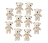Yardwe 15 Pièces pendentif mini ours porte-clés mignon d'ours Pendentif à main porte-clés ours porte-clés décor mini ours petit ours pour porte-clés Mini pendentif sac chiffon Beige