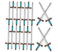 Yardwe 18 Pcs de Pirate Gonflable Enfant Mousse Jouer Fournitures de fête Accessoire réel thème de Pirate de fête Jouets gonflables d' de Pirate PVC Blue