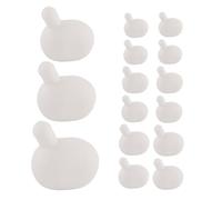 Yardwe 18 pcs Inserts de Jouets à Presser Silicone pour Bulles Accessoires DIY pour Fabrication de Bulles Cores Intérieurs Blancs Transparants Large Moyen Petit pour Fêtes Garçon Fille