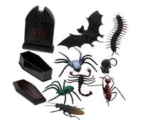 Yardwe 1Ensemble Décorations Miniatures Halloween Tombeaux et Animaux Accessoires de Maison de Poupée pour Fête Terrifiante et