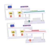 Yardwe 1Ensemble Modèles de Station Service et Abribus pour Bricolage Éducatif de Simulation de Station Service Panneaux de Décoration