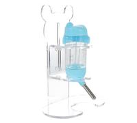 Yardwe 1Ensemble Pet Water Dispenser Stand with Hamster Water Bottle Set Easy Installation Compact Design for Small Pets Transparent Bottle for Easy Water Level Monitoring