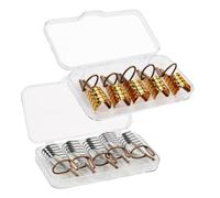 Yardwe 2 Boîtes Formes de Nail Art en Aluminium, Conseils pour Moules à Ongles Réutilisables, Forme Courbée, Guide Précis, à Attacher et Fixer Facilement, pour Femmes, Couleur Aléatoire