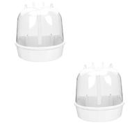 Yardwe 2 Ensembles Baignoire Perroquet Baignoire extérieure Ensemble de Jeu extérieur Baignoire Oiseaux Baignoire pour Oiseaux pour Animaux de Compagnie Bassin de Bain d'oiseau
