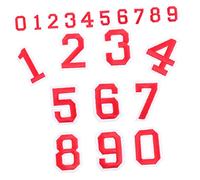 Yardwe 2 Ensembles D'autocollants Numérotés Auto-adhésifs Pour T-shirts De Football Diy Pour Vêtements Et Casques Rouge Résistants Et Faciles à Poser