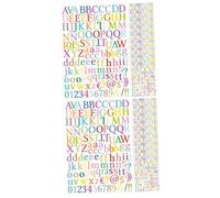 Yardwe 2 Ensembles Décalcomanies Alphabet Autocollants De Lettrage Autocollants De Numéro De Lettre De Vinyle Alphabet Petits 10 Feuilles*2