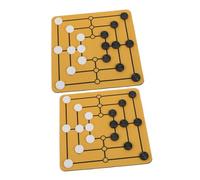 Yardwe 2 Ensembles Jeu de Nine Men's Morris Portable Jeu de Société de pour Garçon Fille et Adultes Parfait pour Réunions Familiales et Développement Concentration