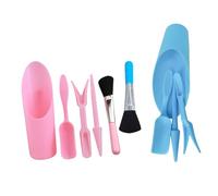 Yardwe 2 Ensembles Kit de Jardinage pour Outils Bonsaï avec Mini Pelle Seau Brosse de Nettoyage Transplantation Douce Couleurs Rose et Bleu pour Jardinage