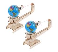 Yardwe 2 Ensembles Puzzle Globe Gravité Bois Kit DIY Modèles Terre Lune Stem Physique Éducatif pour Garçon Fille Développement Motricité et Science