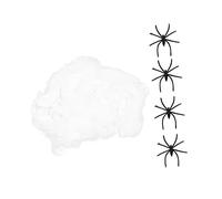 Yardwe 2 Ensembles Simulation Toile D'Araignée Toile D'Araignée Géante Toile D'Araignée Drôle Décor De Fête d'halloween Effrayant Spiderco Décoration De Toile D'Araignée Éclairer Les