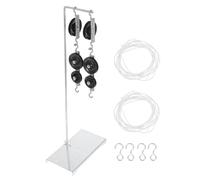 Yardwe 2 Jeux de poulies métalliques pour Laboratoire de Physique - Système de poulies Simple et Double pour projets scientifiques en Classe - Indispensables pour Les lycéens