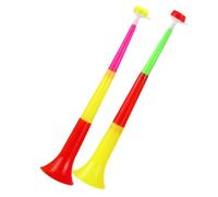 Yardwe 2 Pièces Accessoires De Jeu De Balle Jeux en Plastique Klaxon De Fête Faiseurs De Bruit De Match De Football Cornet Télescopique Trompette Davertissement Ventilateur Enfant