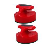 Yardwe 2 Pièces Air Hockey Paddles with Felt Base Low Noise Table Ice Hockey Pushers Replacement Handles for Indoor Game Accessories