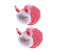 Yardwe 2 Pièces Animal Sleeping Pouch Small Pet Bed with Plush Lining for Hamsters Hedgehogs Warm Cotton Nest Cartoon Design Easy to Clean