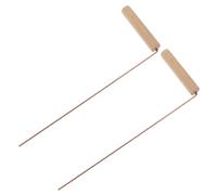 Yardwe 2 pièces Baguettes Sourcier Laiton Solides pour Usage Extérieur Outils Radiesthésie Portables Tiges Divination Confortables Matériel Camping Pratique Cadeau