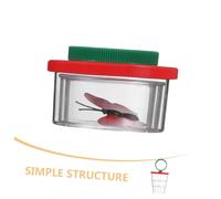 Yardwe 2 pièces Boîte Observation Insectes Loupe Rouge Jouets Exploration Nature pour Garçon Fille Scientifique Extérieur et Portable Expériences Pratiques et Curiosité Naturelle