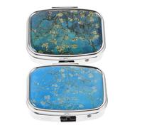 Yardwe 2 pièces Boîte Pilules Voyage Portable Métal Solide Pilulier de Poche Compact à Compartiments Organiseur Léger et Résistant pour Femmes et Hommes