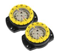 Yardwe 2 Pièces Boussole de Plongée Étanche avec Bracelet Élastique Montre Compas Magnétique pour Hommes et Femmes Navigation Précise pour Randonnée Kayak et Plongée