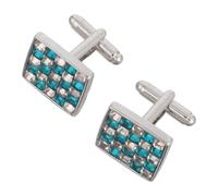 Yardwe 2 pièces Boutons de Manchette Carrés Zirconium pour Homme Élégants et Durables Boutons Chemise à Manchette Française Accessoires Chic pour Mariage Anniversaire et Affaires