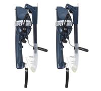 Yardwe 2 Pièces Canne à Pêche Pliable Canne à Pêche Portable en Carbone, Noire, Ligne Incluse Env 80m, pour Adultes, Rivière et Randonnée, Jusqu’à 7,5kg