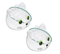 Yardwe 2 Pièces Capsule Porte-clés Transparente pour Poils de Chat avec Pince Intégrée Boîte de Rangement Commémorative pour Poils Animaux Organisateur Pratique pour Souvenirs de Chats et