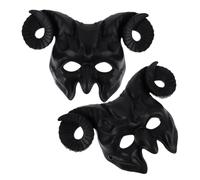Yardwe 2 Pièces Corne de Bœuf pour Cosplay et Mascarade Animal Demi Visage et pour Fête Halloween et Carnaval