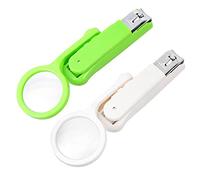 Yardwe 2 Pièces Cutter à Ongles avec Loupe Coupe Ongles pour Manucure et Pédicure pour Usage Domestique ou Professionnel