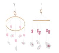 Yardwe 2 Pièces Décoration chambre bébé mobile bébé fille cintre mobile pour berceau décoration de chambre de bébé fille mobiles de crèche décor de crèche fille arbre de lotus