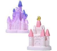 Yardwe 2 Pièces Décoration de Château Miniature Féerique en Plastique
