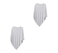 Yardwe 2 Pièces Écharpe Allaitement Rayée Modal Couverture Poussette Respirante Multifonction Extérieur Voile Allaitement Doux et Absorbant