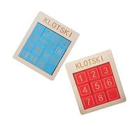 Yardwe 2 pièces Jeu Éducatif Bois pour Garçon Fille Puzzle Numérique Glissant Dintelligence pour Tout Petits Développement Cognitif et Coordination Main Œil