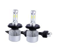 Yardwe 2 pièces LED Headlight Ampoules LED Étanches Cob Chip Double Faisceau Réglable pour Voiture Économie Énergie et Longue Durée Remplacement Phare Halogène