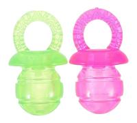 Yardwe 2 Pièces Mâcher Coloré pour TPR Transparent pour Petits pour Dents Soulager Stress